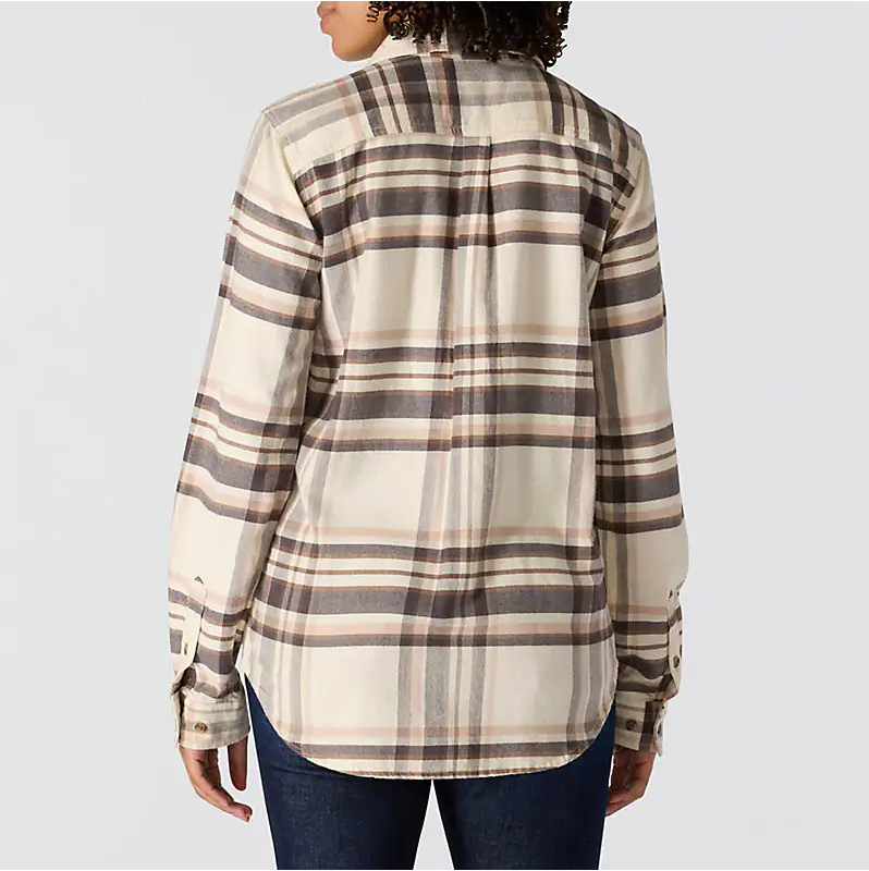 Women's TENCEL™ Fiber Series Relaxed Fit Plaid Shirt | Chalk