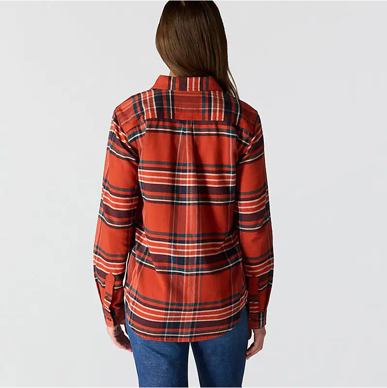 Women's TENCEL™ Fiber Series Relaxed Fit Plaid Shirt | Spice Red
