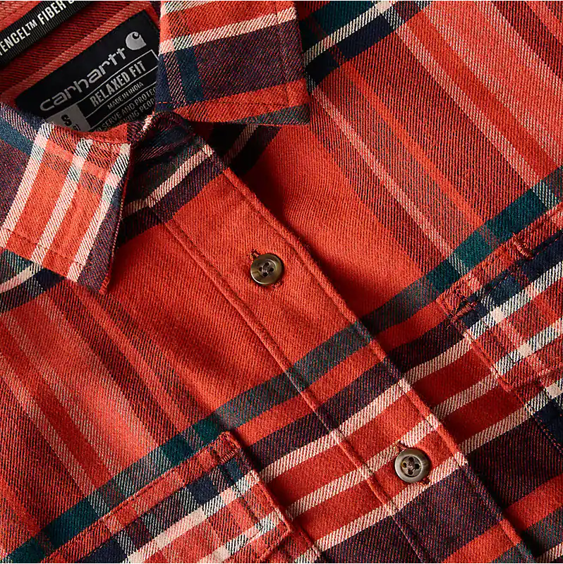 Women's TENCEL™ Fiber Series Relaxed Fit Plaid Shirt | Spice Red