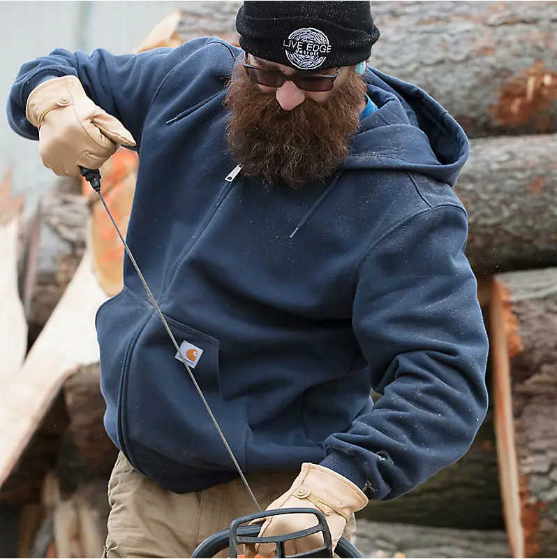 Paxton Heavyweight Full-Zip Sweatshirt | New Navy