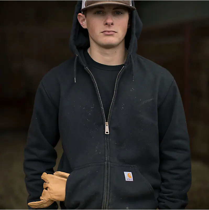 Paxton Heavyweight Full-Zip Sweatshirt | Black