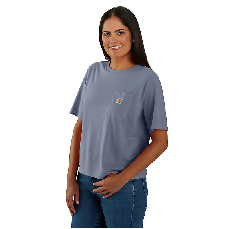 Women's Short Sleeve Tencel Pocket Tee | Wisteria