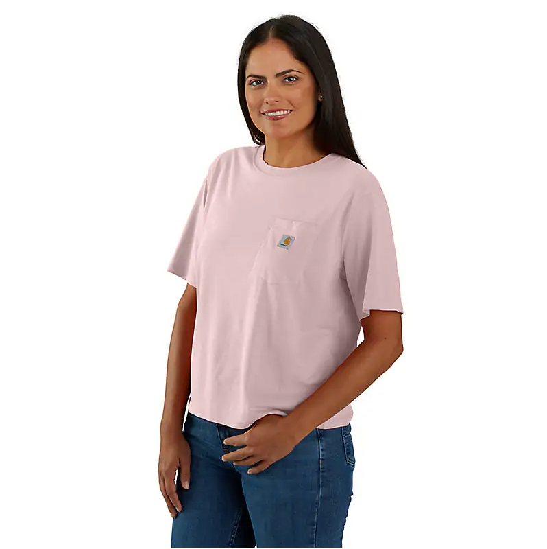 Women's Short Sleeve Tencel Pocket Tee | Rose