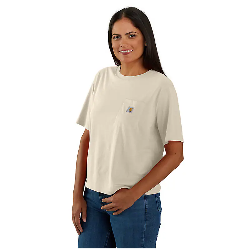 Women's Short Sleeve Tencel Pocket Tee | Oat
