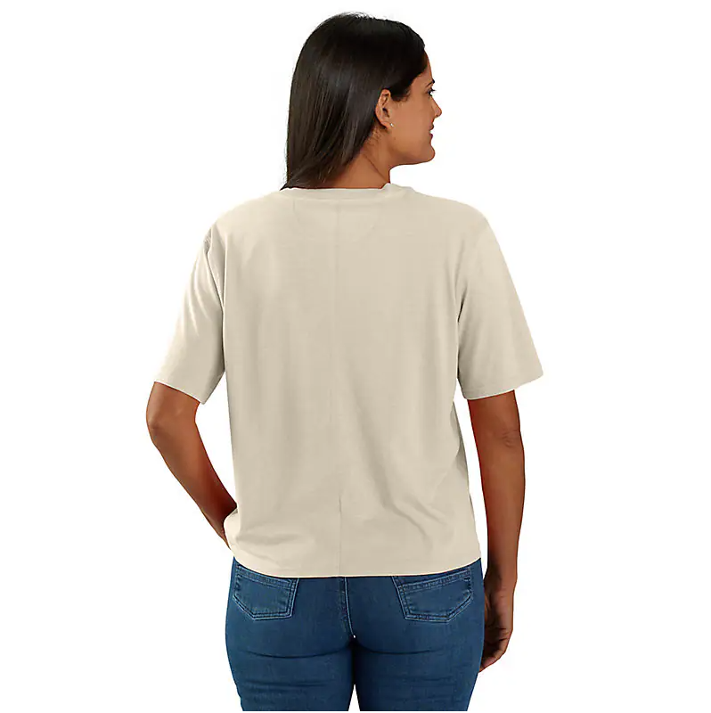 Women's Short Sleeve Tencel Pocket Tee | Oat