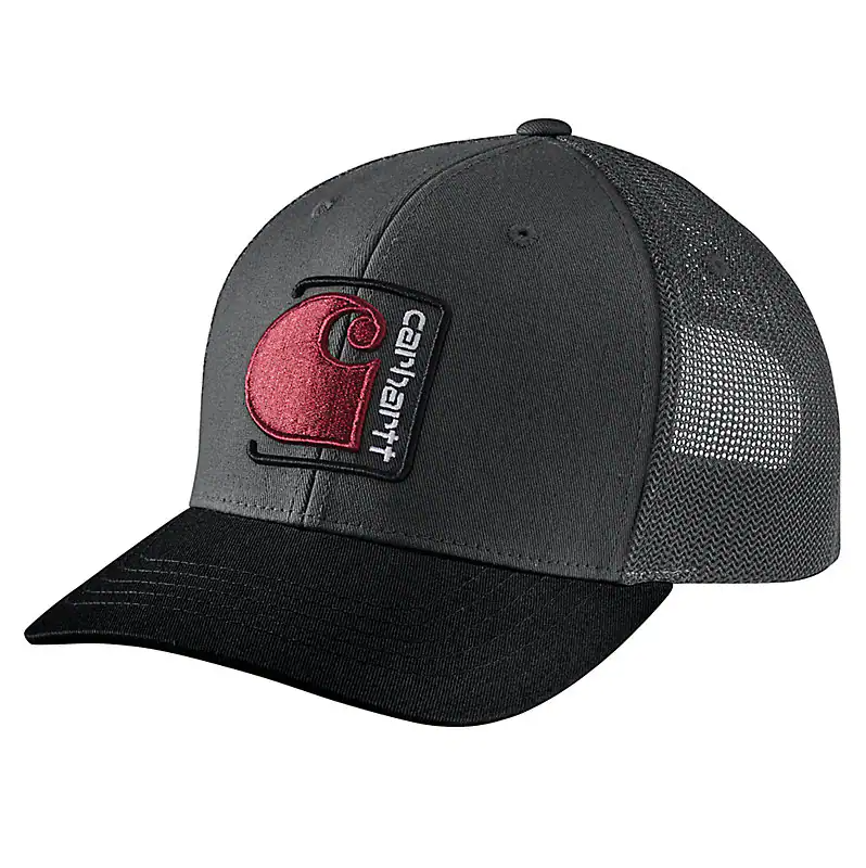 Men's Canvas Mesh Back Patch Cap | Shadow