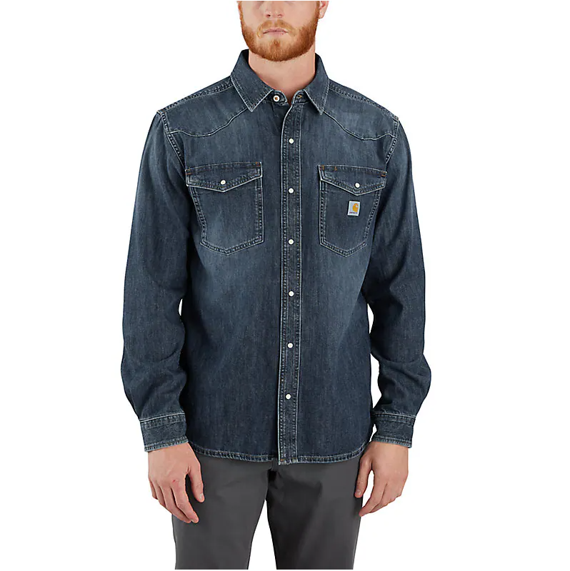 Men's Long Sleeve Montana Denim Shirt | Wyatt