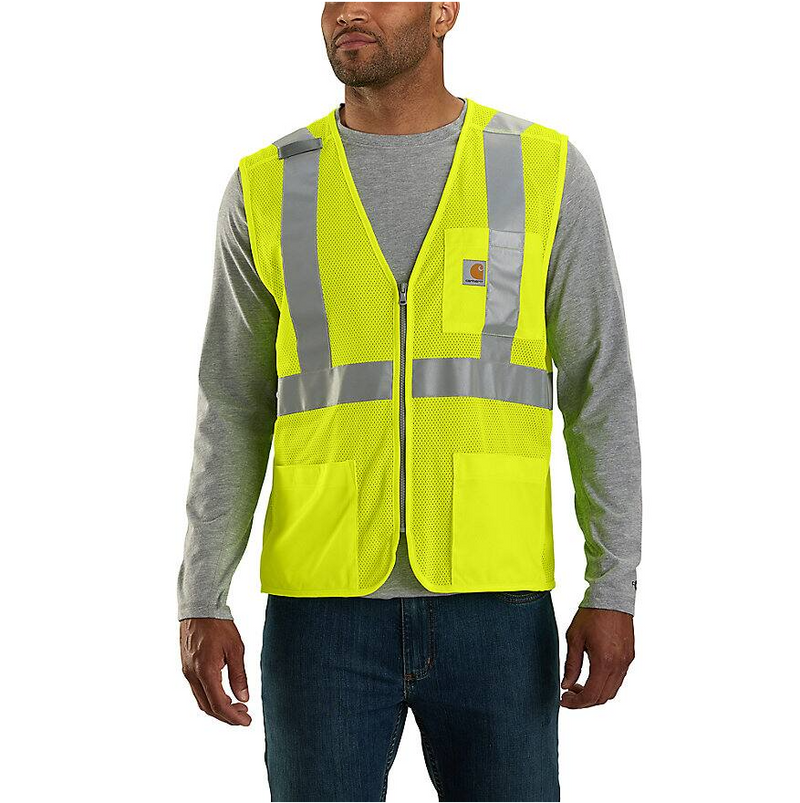 High-Visibility Mesh Multi-Pocket Class 2 Vest | Brite Lime