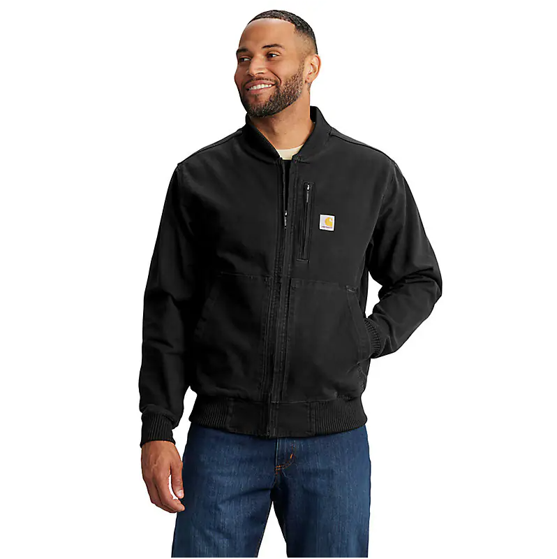 Men's Duck Bomber Coat | Black