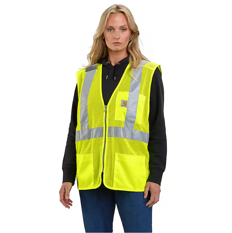 High-Visibility Mesh Multi-Pocket Class 2 Vest | Brite Lime