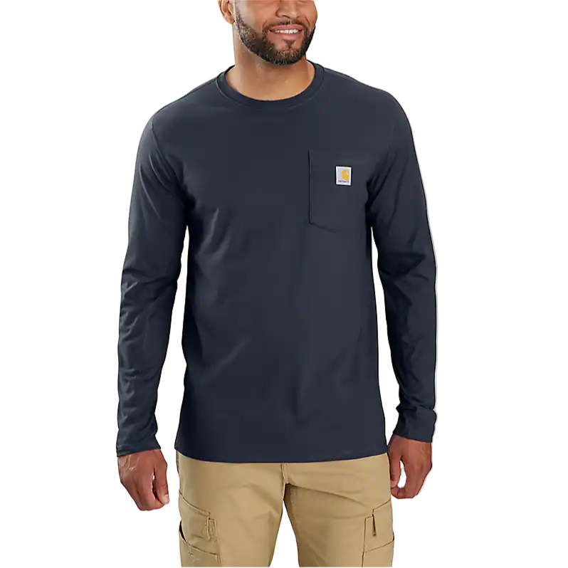 Men's Long Sleeve Force Pocket Tee | Navy
