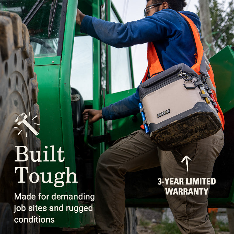 Coleman 16 Can Pro Soft Cooler | White Grey