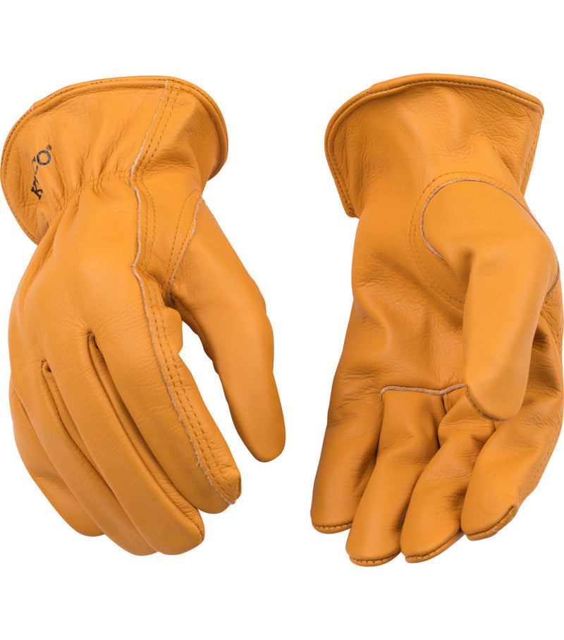 Grain Buffalo Leather Driver Gloves | Rust