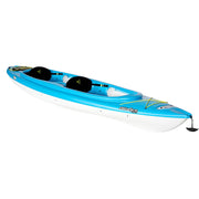 Light blue kayak with 2 seats