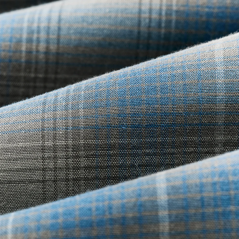 Men's Long Sleeve Twin Lakes Shirt | Blue Gray Plaid