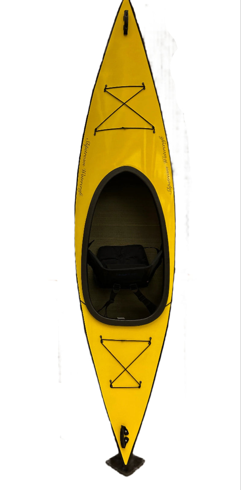 Ganzer 105 Kayak Vacuum Infused Layup | Egg Yolk Yellow Deck, Natural KCH Hull
