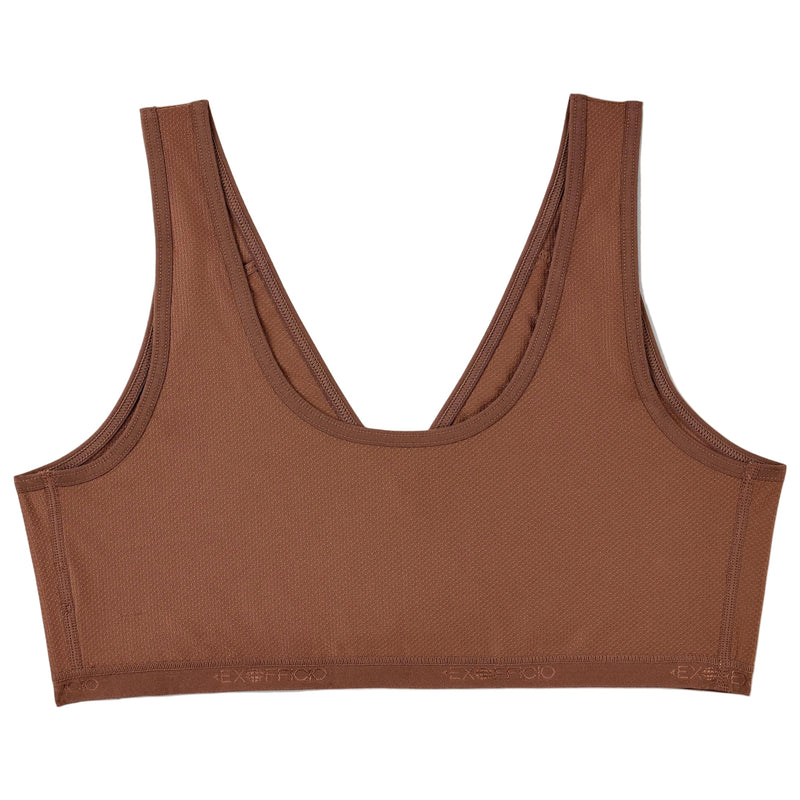 Brown bralette on a white background