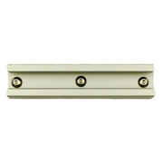 A long, narrow rectangular metal strip with three visible screws, shown against a plain white background.
