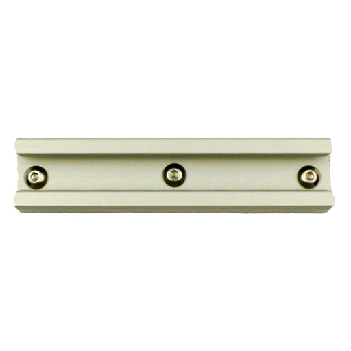 A long, narrow rectangular metal strip with three visible screws, shown against a plain white background.