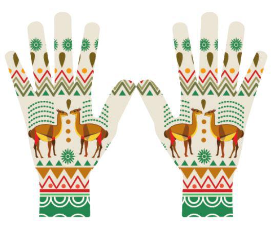 Al Sur Printed Wool Gloves with Touch Screen Compatibility