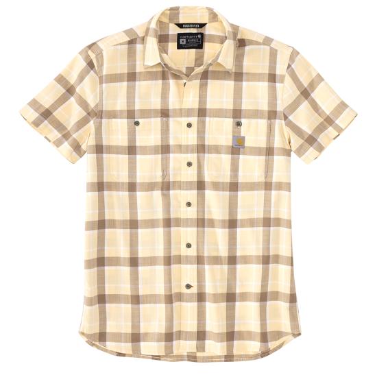 Carhartt Mens Rugged Flex Relaxed Fit Lightweight Short Sleeve Plaid Shirt Big and Tall Sizes