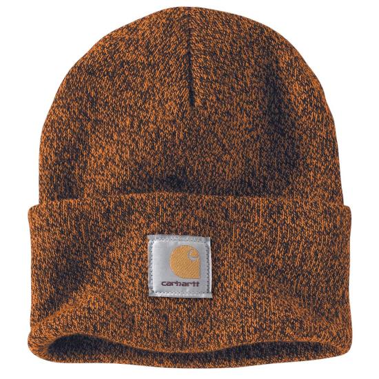 Knit Cuffed Beanie | Rust/Coal Marl