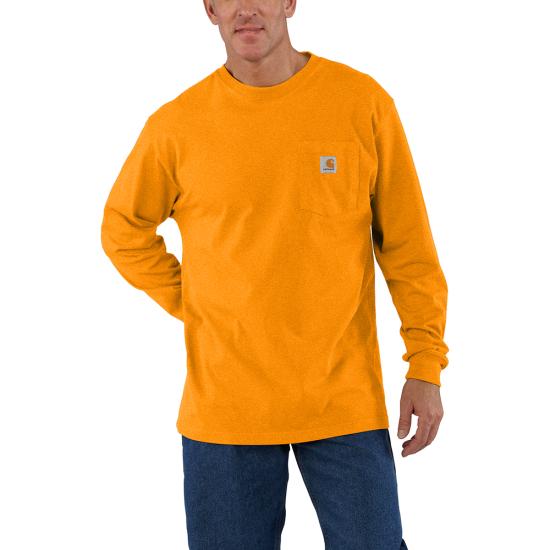 Loose Fit Heavyweight Long-Sleeve Pocket T-Shirt | Rust