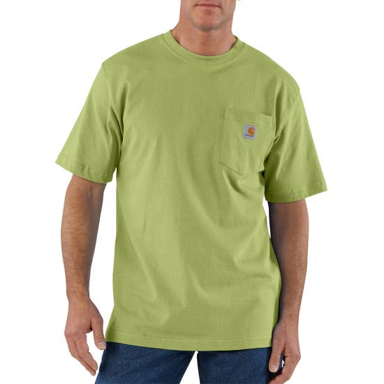 Men's Loose Fit Heavyweight Short-Sleeve Pocket T-Shirt | Algae Green