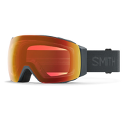 Smith ski goggles with orange-red lens on a white background