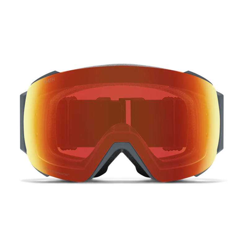 Red and orange goggles on a white background