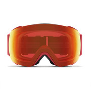 Red and orange goggles on a white background