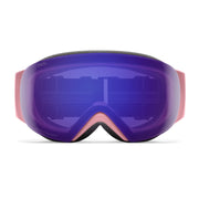 Purple goggles with pink frames on a white background