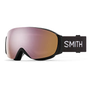 Smith ski goggles with pinkish-brown lenses on a white background