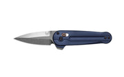 Blue folding knife on a white background