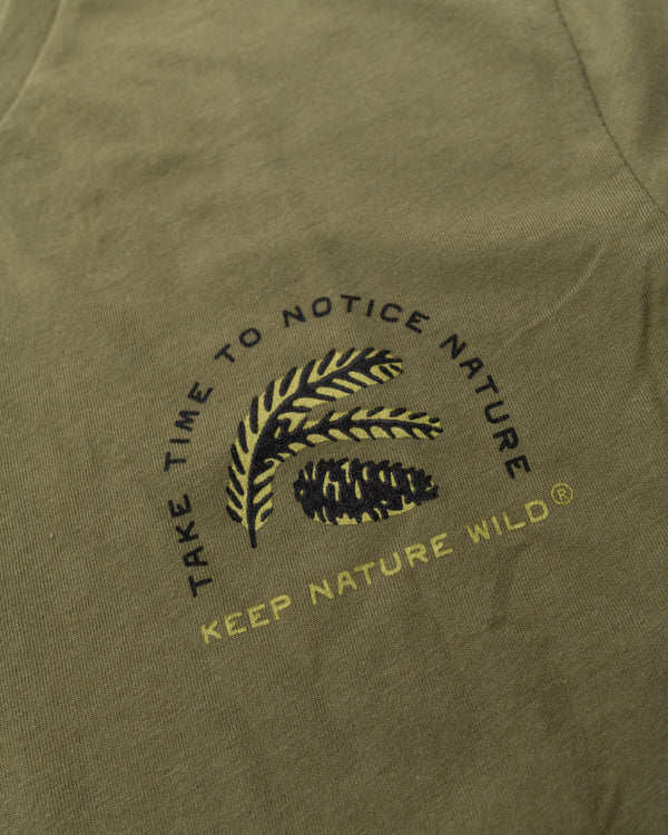 Long Sleeve Nature Study Conifers Tee | Olive