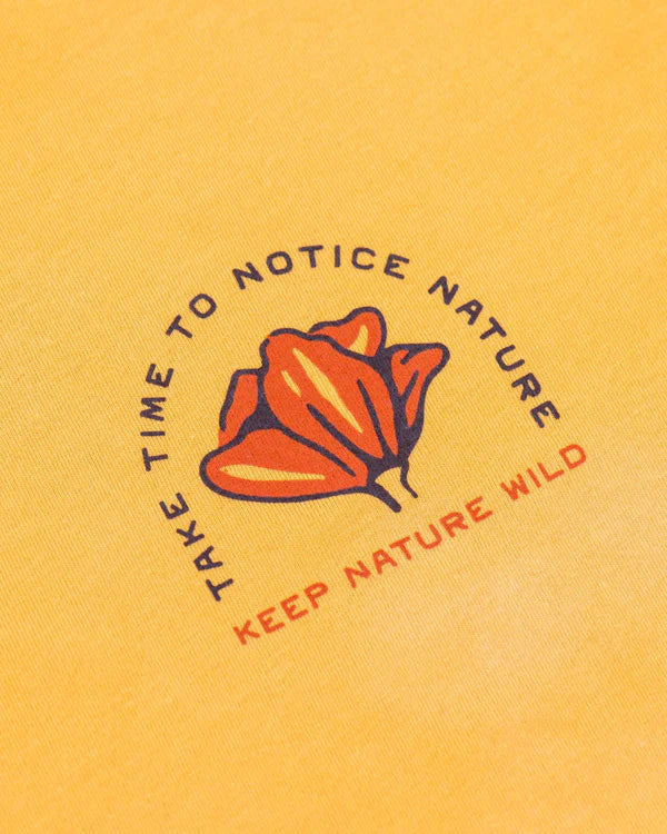 Short Sleeve Nature Study Wildflowers Tee | Mustard