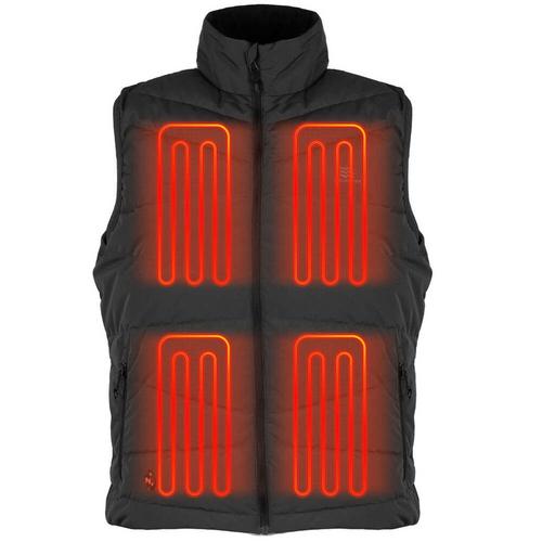 Men's Crest Heated Down Vest | Black