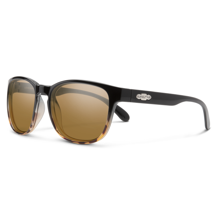 Loveseat Sunglasses | Black Tortoise Fade with Polarized Brown Lenses