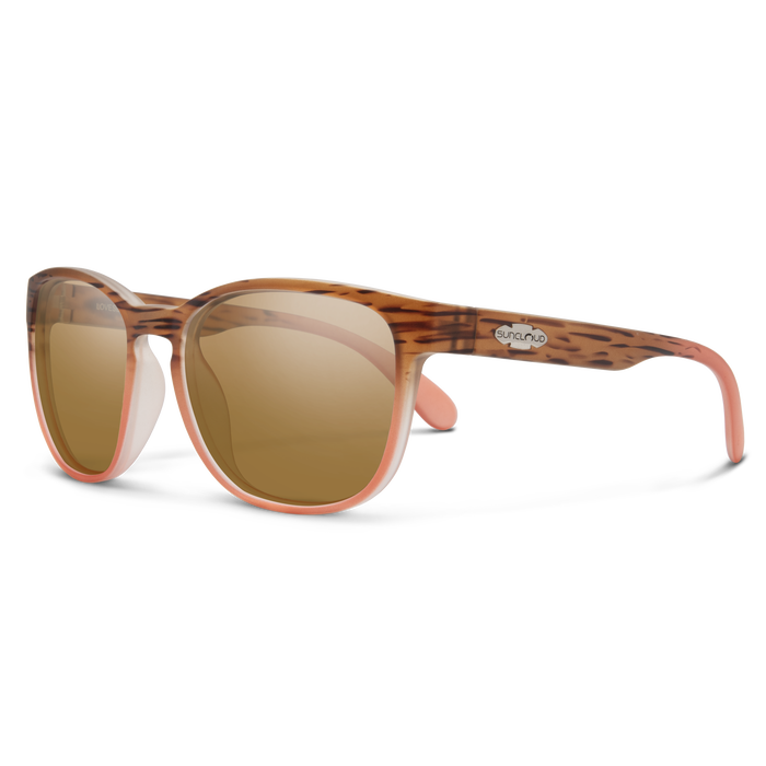Loveseat Sunglasses | Matte Tortoise Pink Fade with Polarized Brown Lenses
