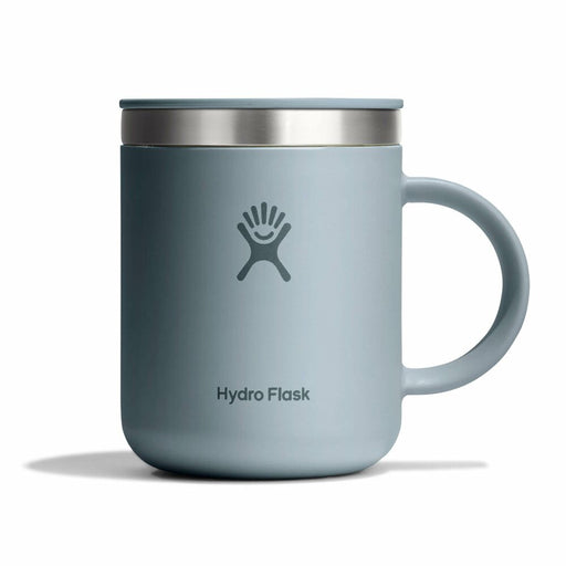 Hydro Flask mug with a silver lid on a white background