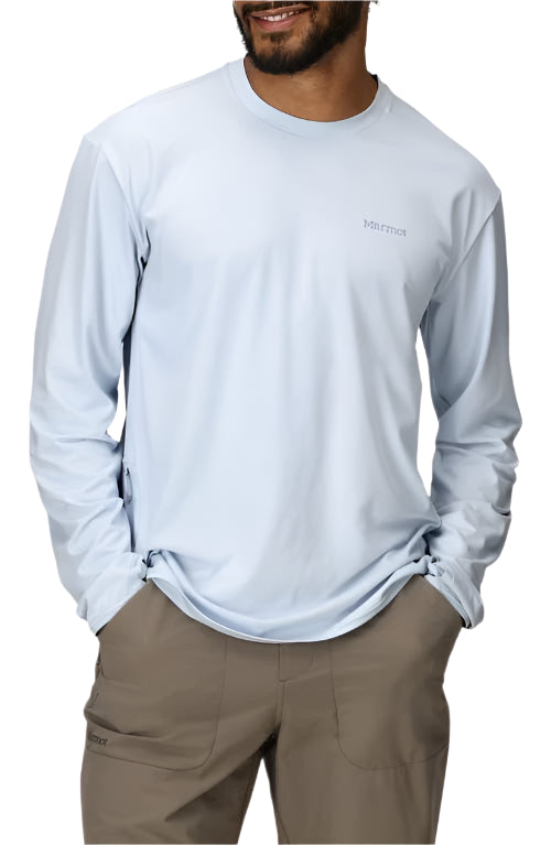 Men's Long Sleeve Air Exchange Solar Shield Crew | Vapor