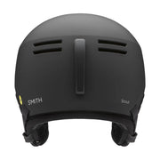 Black helmet with 'Smith' branding on a white background