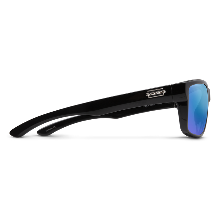 Mayor Sunglasses | Black with Polarized Blue Mirror Lenses