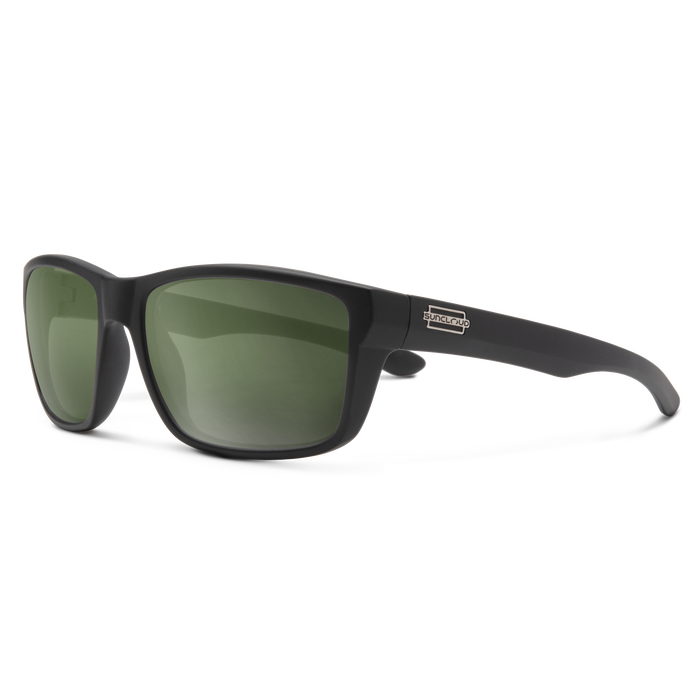 Mayor Sunglasses | Matte Black with Polarized Gray Green Lenses