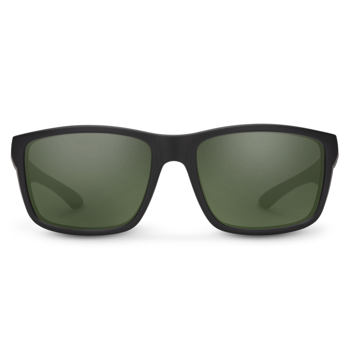 Mayor Sunglasses | Matte Black with Polarized Gray Green Lenses