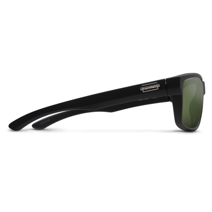 Mayor Sunglasses | Matte Black with Polarized Gray Green Lenses