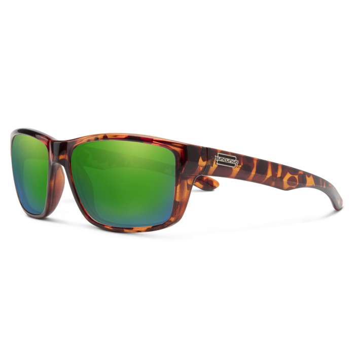 Mayor Sunglasses | Tortoise with Polarized Green Mirror Lenses