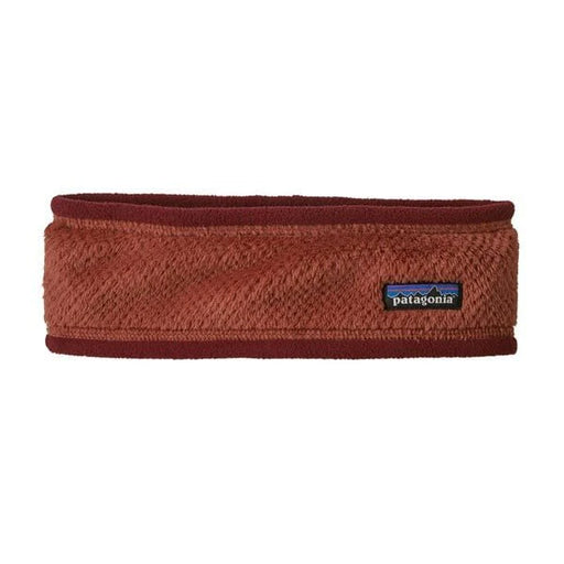 Brown headband with Patagonia logo on a white background