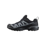 A black and gray Salomon X Ultra 360 trail running shoe shown from a side profile view against a plain white background.