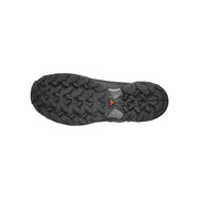 A black and gray Salomon X Ultra 360 trail running shoe sole shown against a plain white background.
